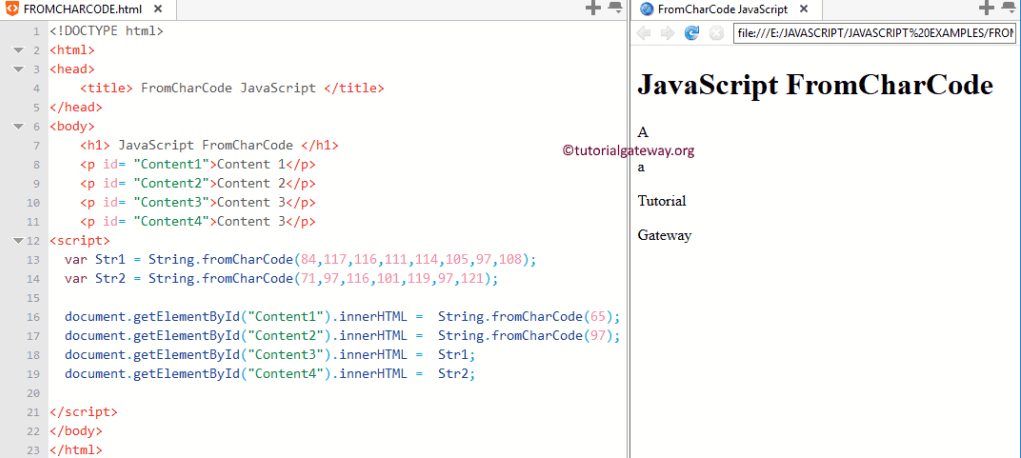 FromChatCode Function Example