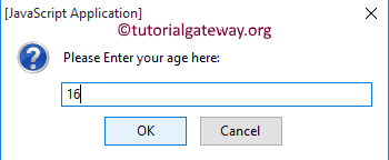 Enter Age and Click Ok 3