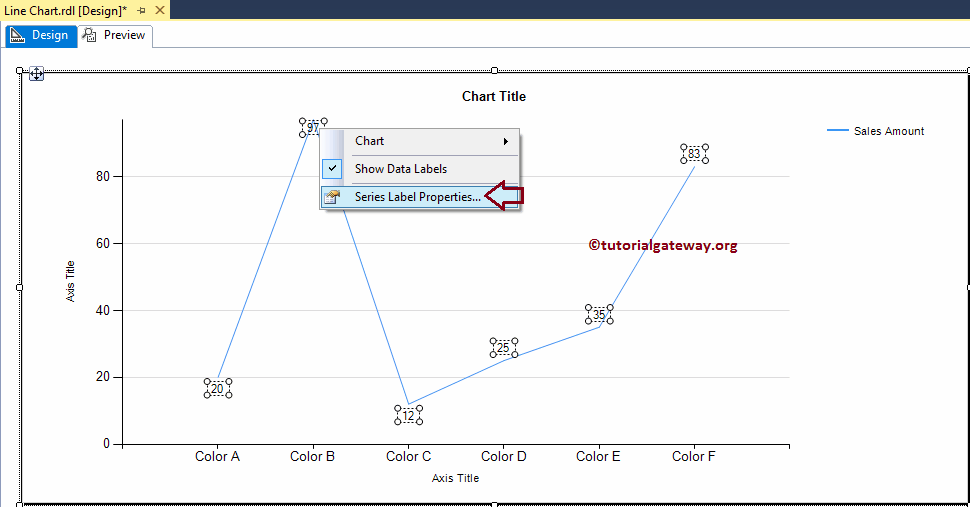 Series Label properties