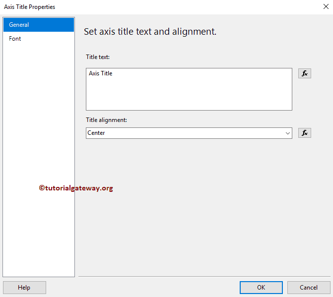 Format Axis Title properties