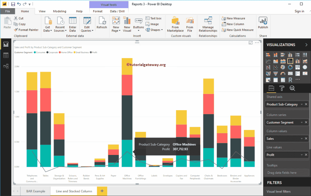 Line and Stacked Column Chart 11