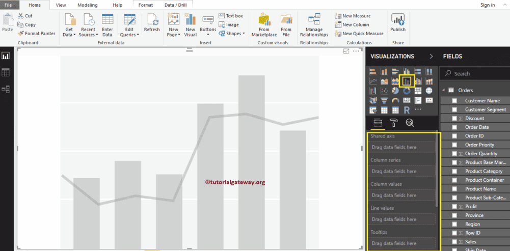 Line and Stacked Column Chart 6