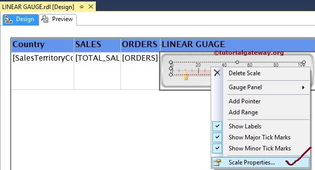 Linear Gauge Scale properties 5