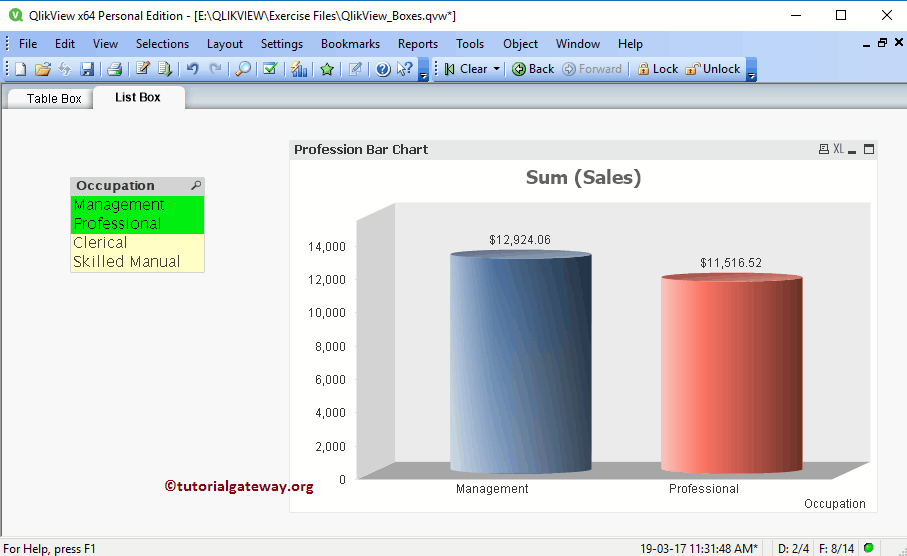 List Box in QlikView 11
