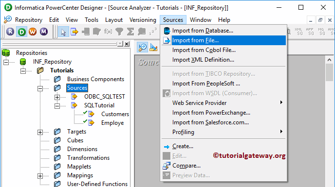 Import Text File to Informatica Source