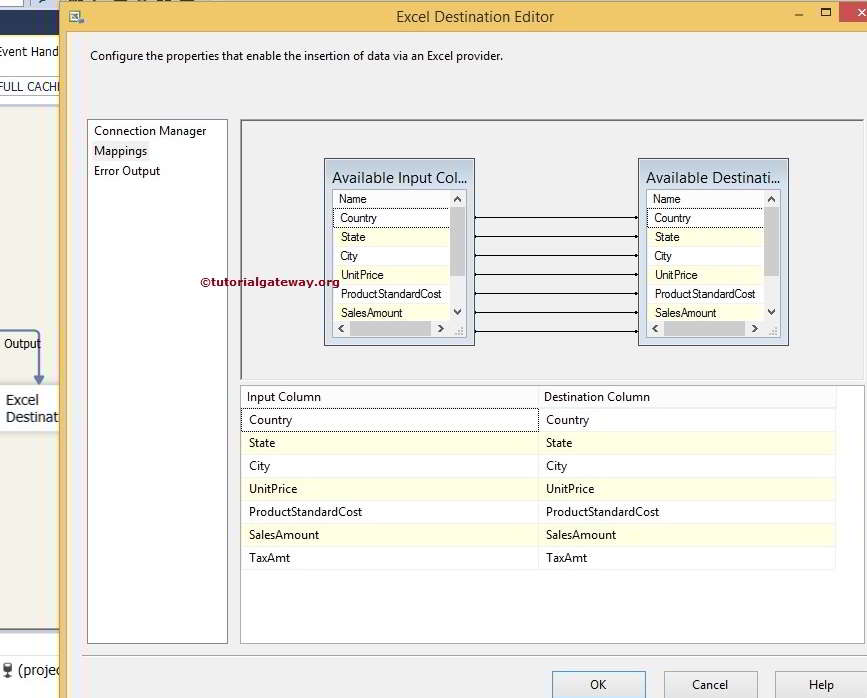 Excel Destination Columns 18