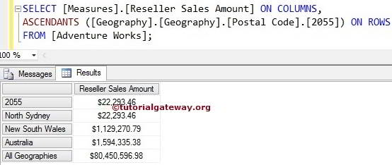 MDX ASCENDANTS FUNCTION 1