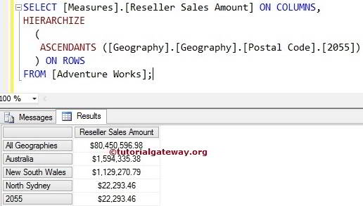 MDX ASCENDANTS FUNCTION 3