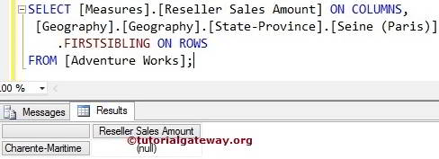 MDX FIRSTCHILD FUNCTION 3