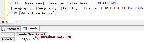 MDX FIRSTSIBLING FUNCTION 1