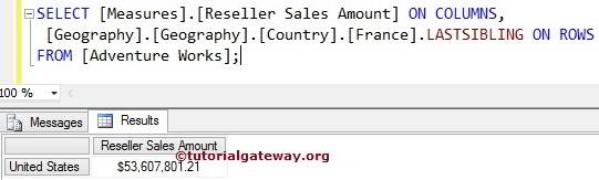 MDX LASTCHILD FUNCTION 3