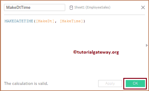 Tableau MakeDtTime Function 19