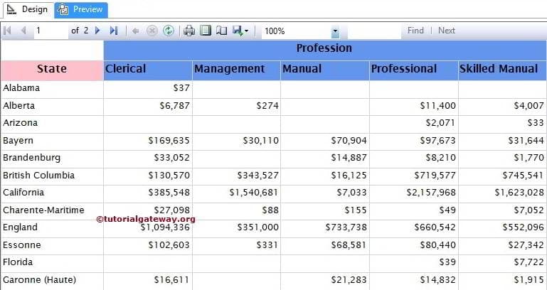 Matrix Report Preview 0