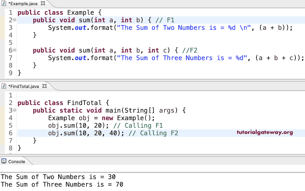 Method Overloading in Java 1