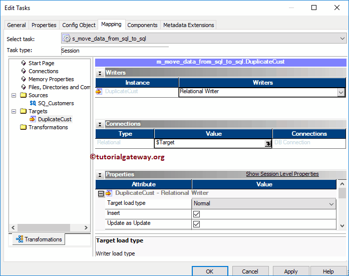 Move Data from SQL Server to another in Informatica 22