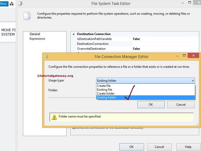Move File Using SSIS File System Task 3