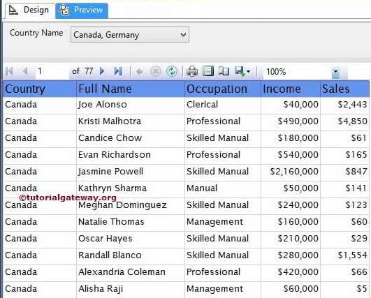 SSRS Multi value Parameters 3