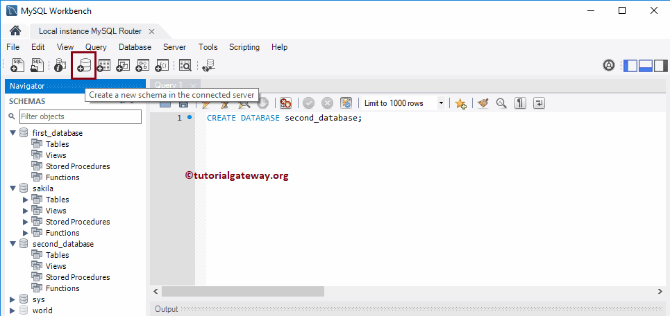 Create Database using wizard 7