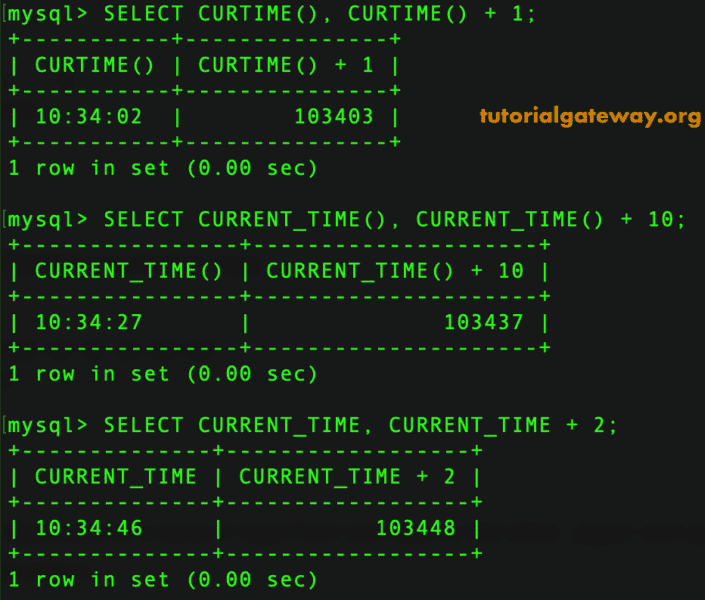 MySQL Time Functions 3