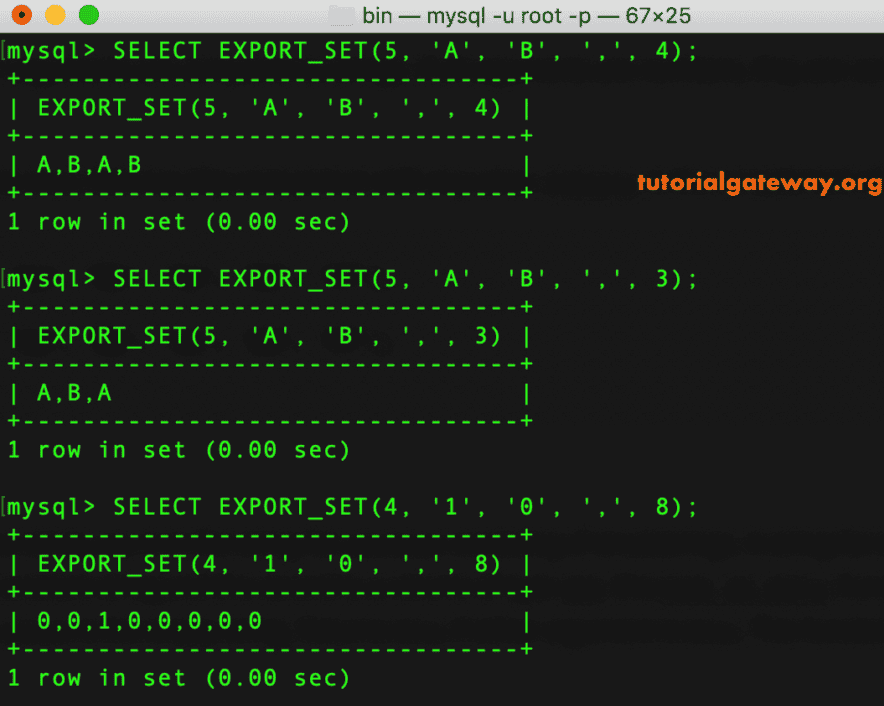 EXPORT_SET Function 1