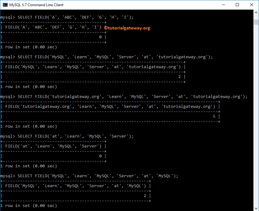 FIELD Function Example 1