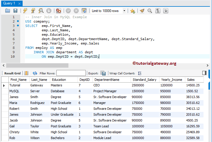INNER JOIN AVOID Ambiguous Columns using ALIAS Names 5