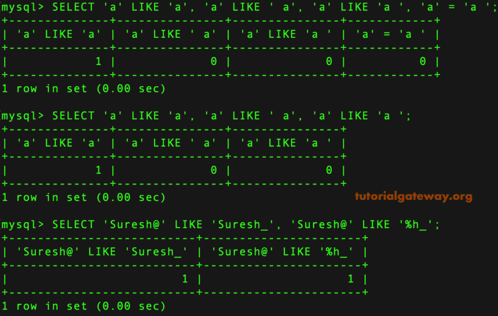 LIKE Operator Wildcard Command Prompt Example 14