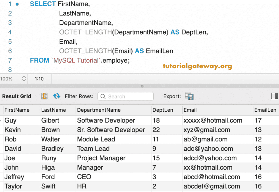 OCTET_LENGTH Function 2