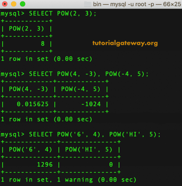 POW Function Example 1