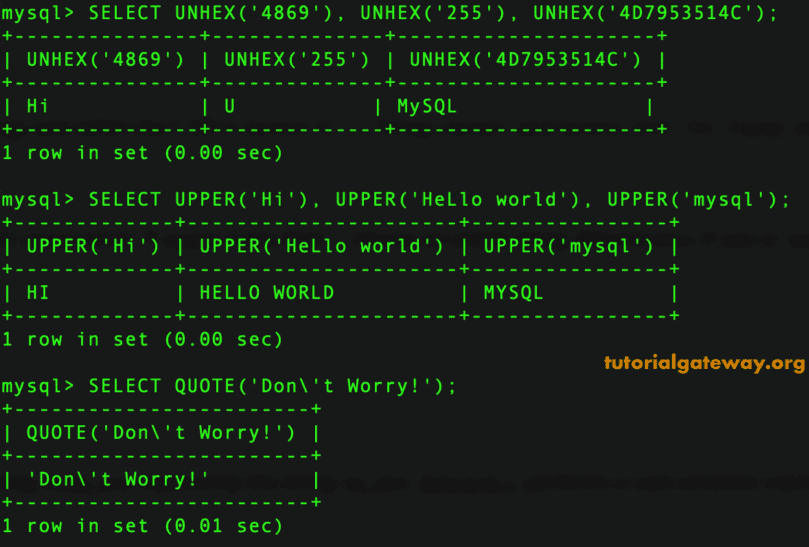 String Functions example 14