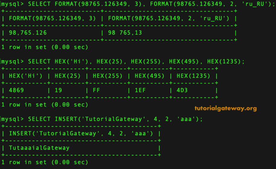 MySQL String Functions 3