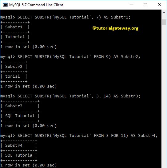 MySQL Substr String 1