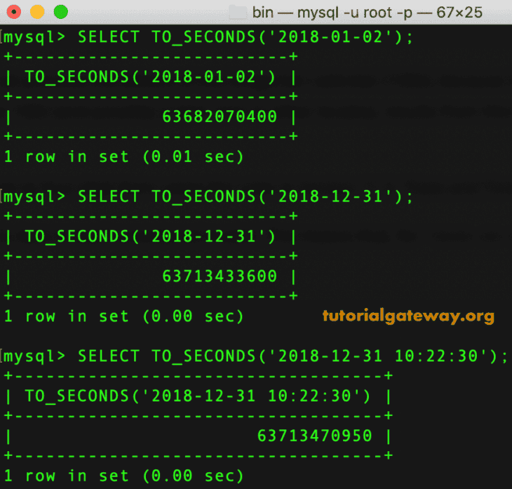 TO_SECONDS Function 1