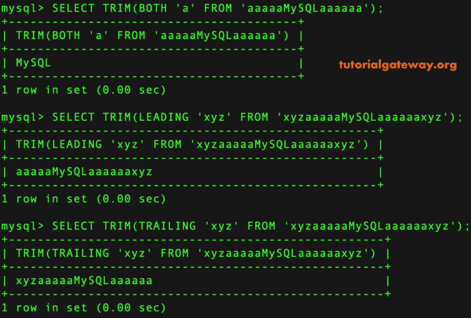 Remove Lead and Tail Characters 4