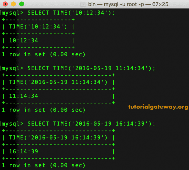 Time Function Example 1