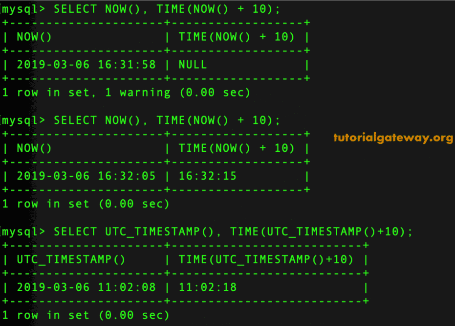 TIME Function Example 3