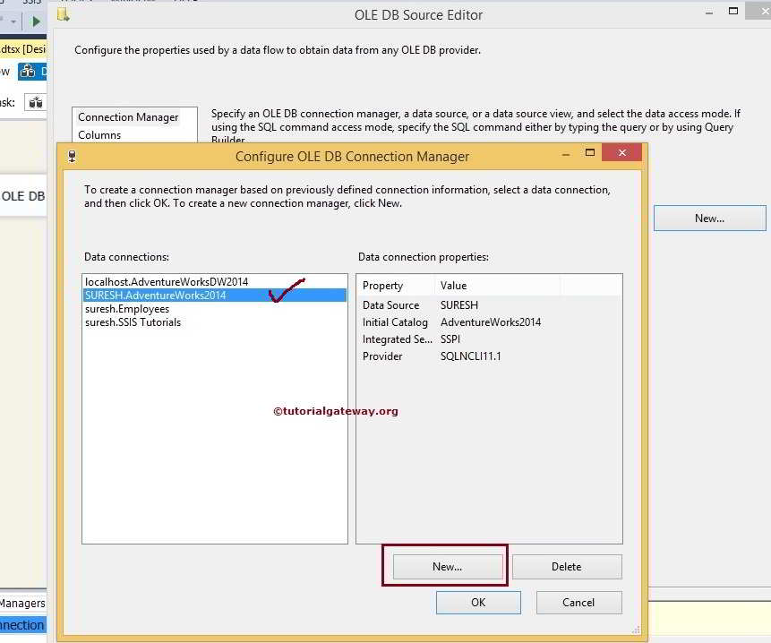 OLE DB Source in SSIS 4