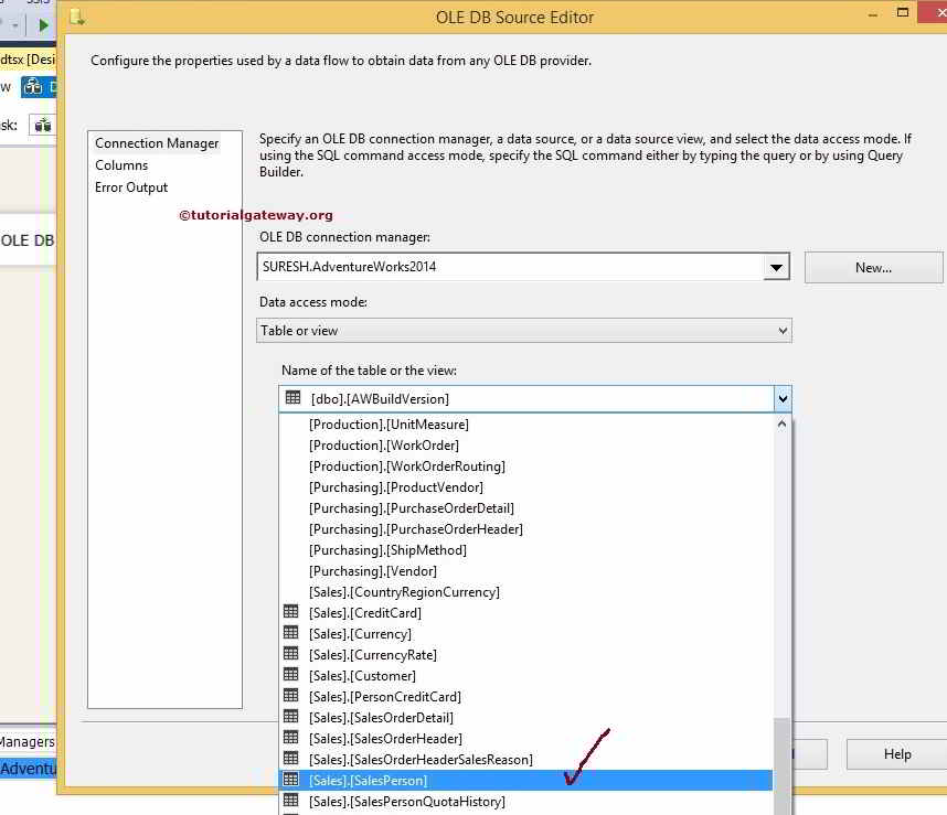 OLE DB Source in SSIS 7