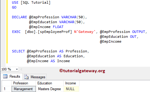 Remove OUTPUT keyword 8