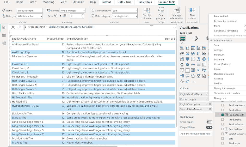 POWER BI DAX LEN Function 1