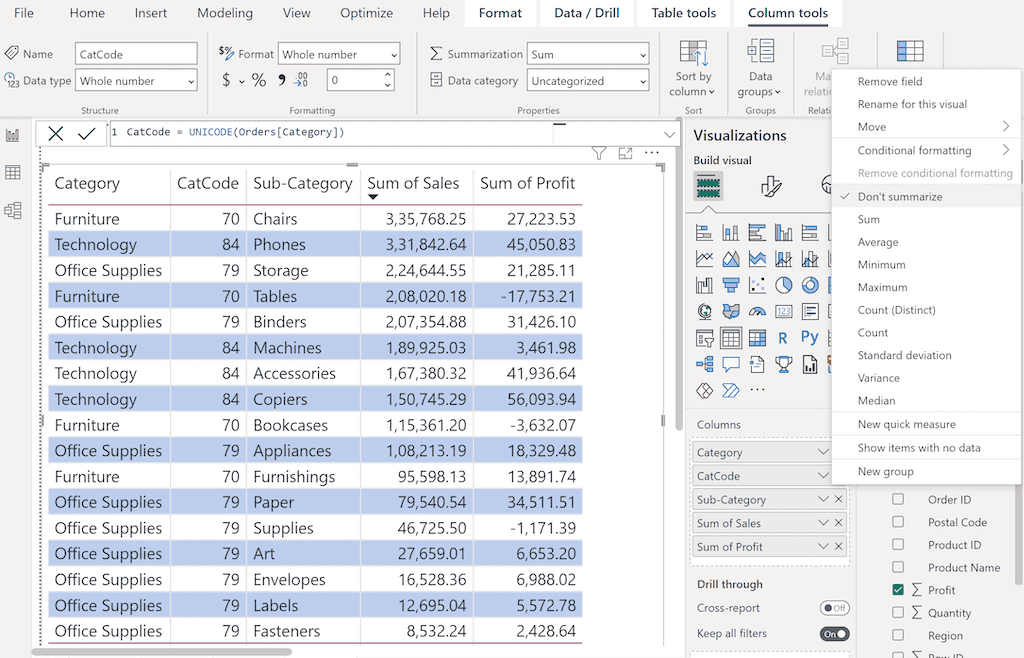 POWER BI DAX UNICODE Function 1