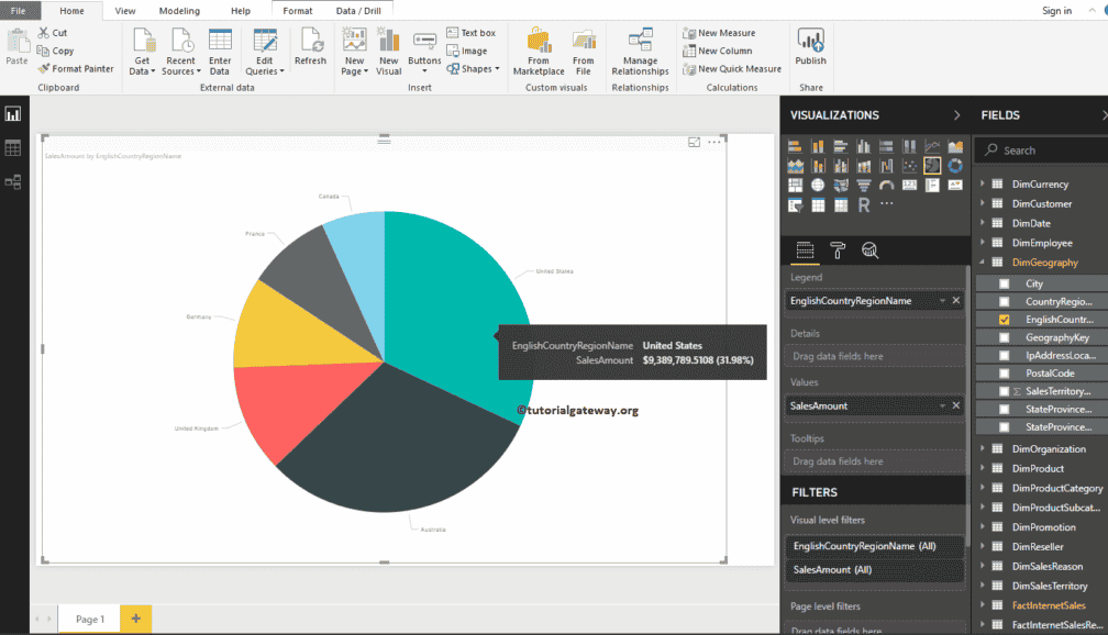 Pie Chart in Power BI 5