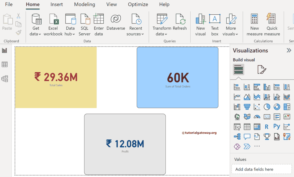 Power BI DAX SUM Function result on Card