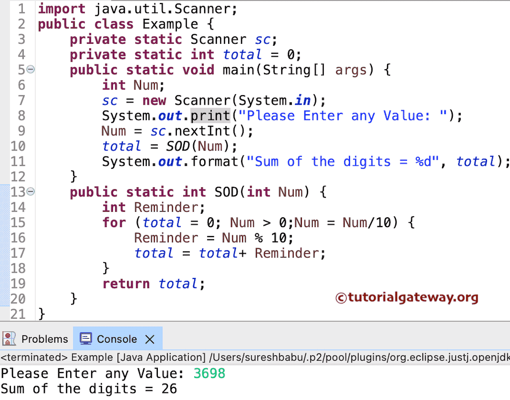 Program to Find Sum of Digits using Functions