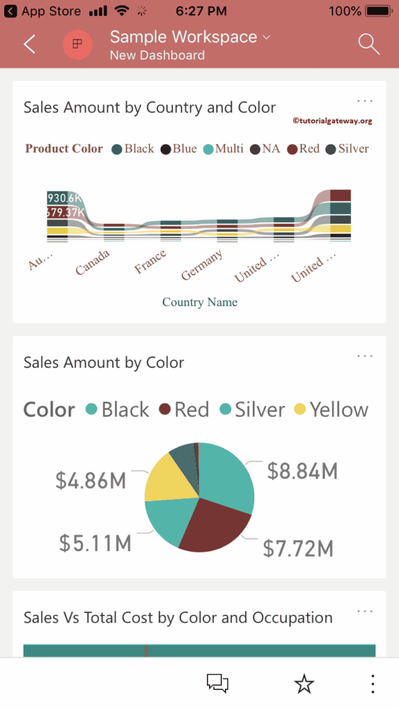 Opne Report in Mobile 16