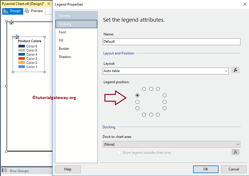 Change Pyramid Chart legend position