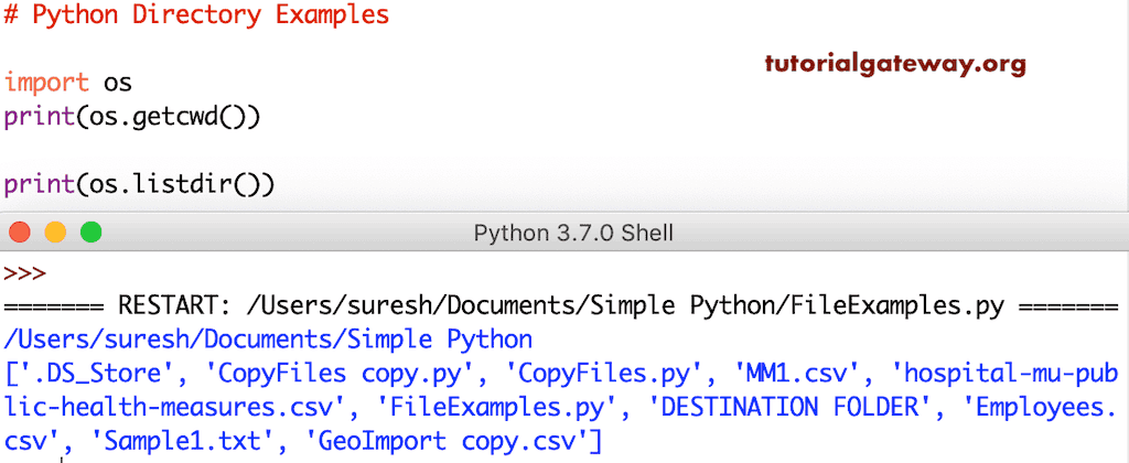 Folder and Files list