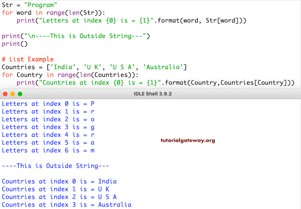 Python For Loop Example