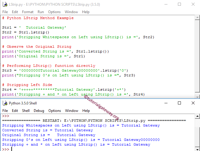 String lstrip function 1