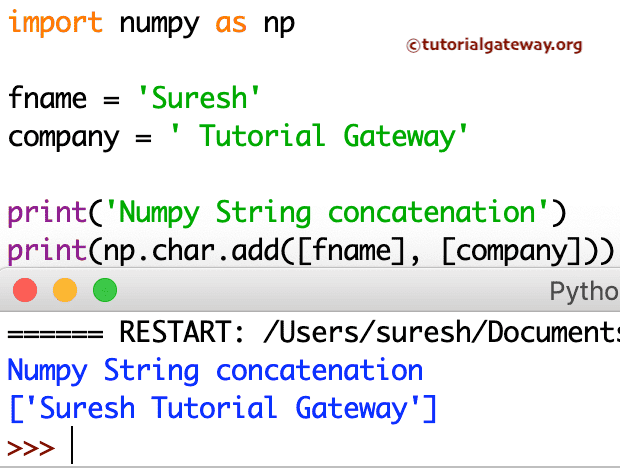 Python NumPy add function